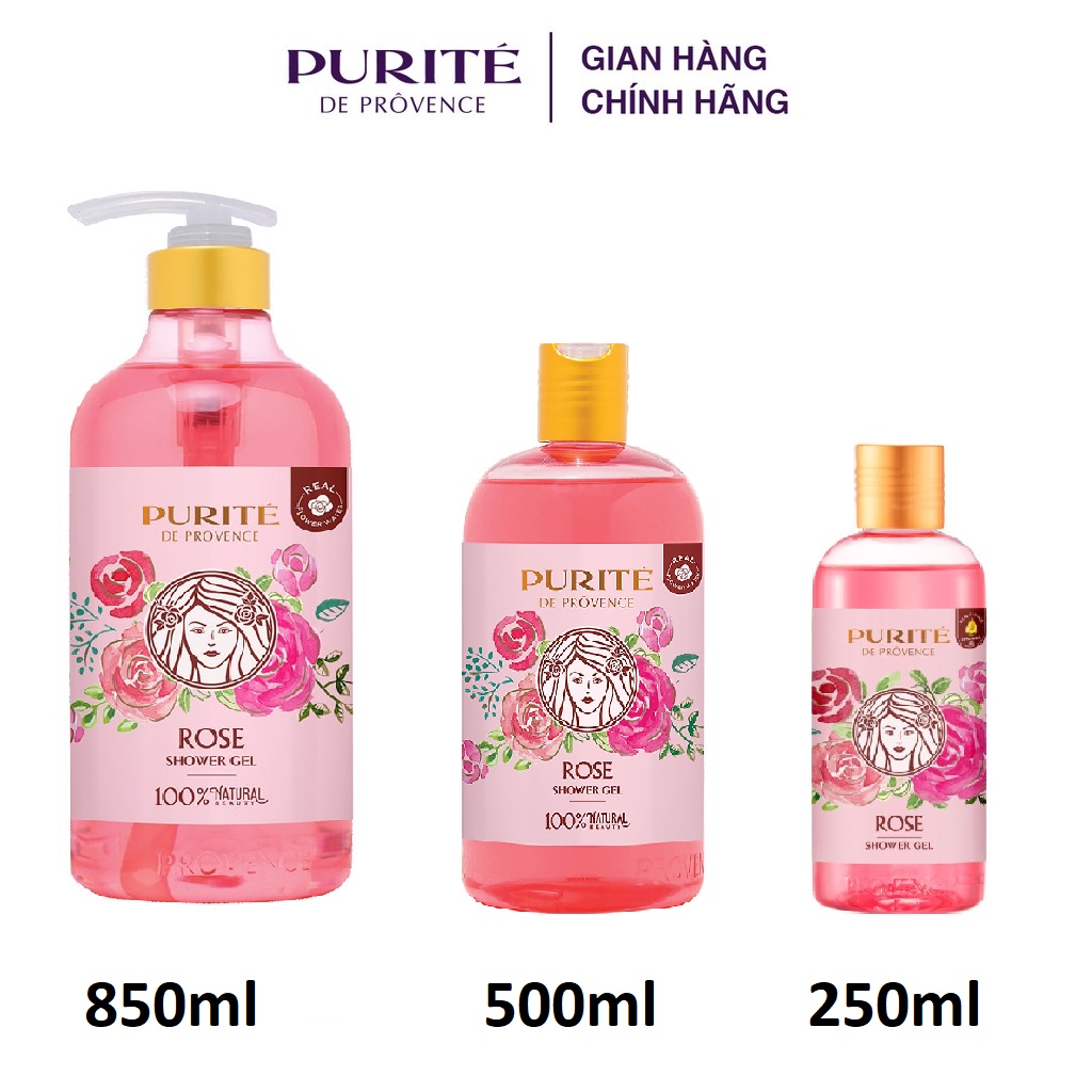 [HCM](KÈM QUÀ TẶNG) Sữa Tắm Mềm Mịn Hoa Hồng Purité