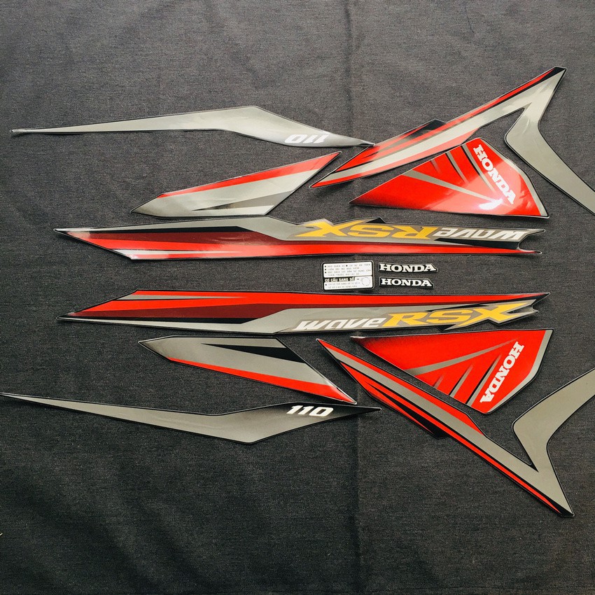 [HCM]BỘ TEM 3 LỚP DÁN FULL XE CHO WAVE RSX 110 ĐỜI 2014 ĐỦ MÀU