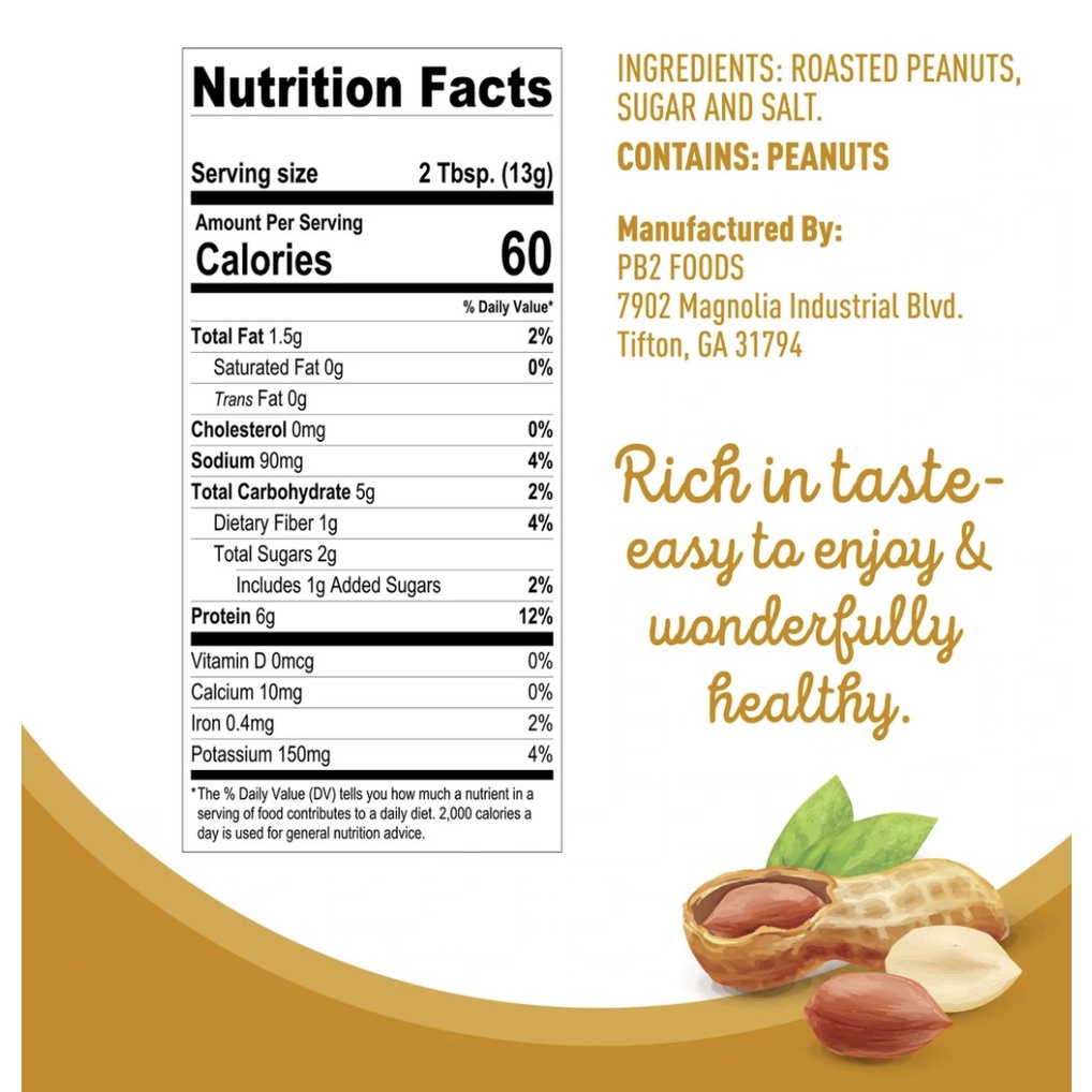 Bột đậu phộng PB2 (vegan,eat clean, gymer, ăn kiêng)