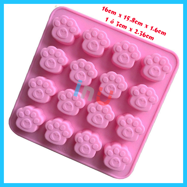 [HCM]HCM - Khuôn silicon chân mèo đổ socola thạch râu câu mini hoặc làm kẹo dẻo