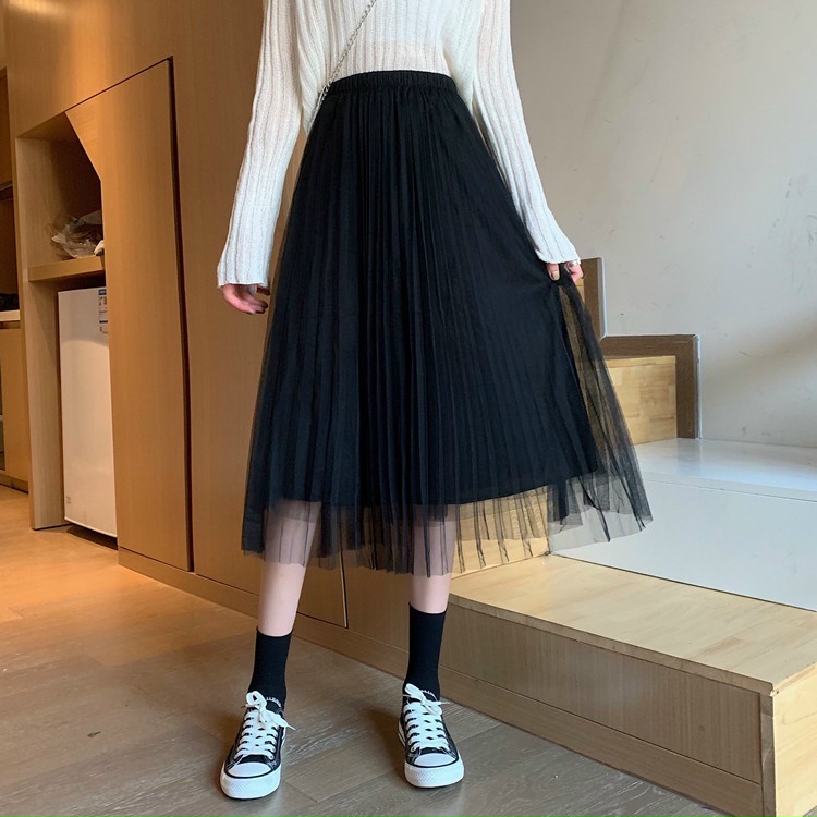 Váy Lưới Dập Ly, Váy Lưới, Váy xòe, Phụng Hoàng