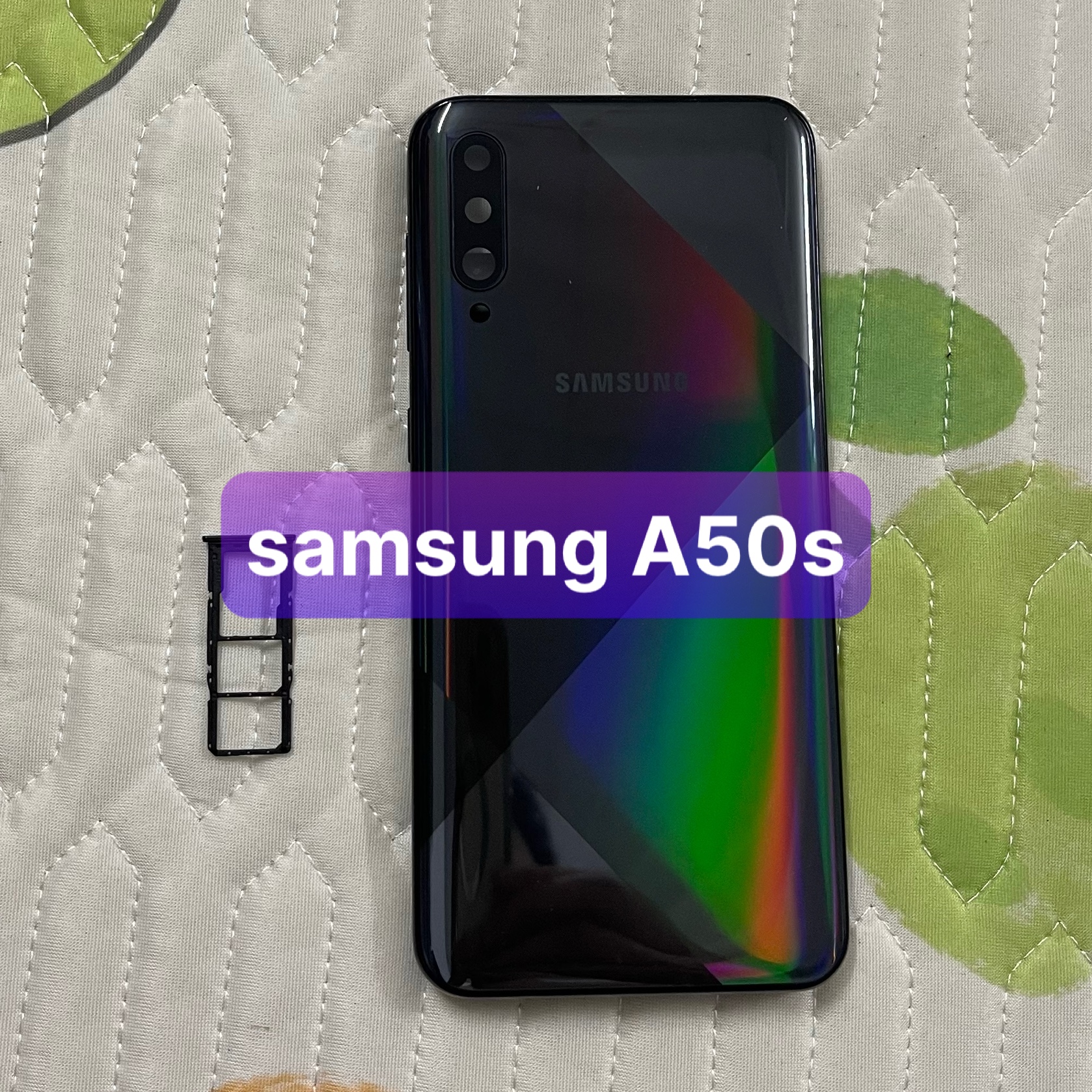 Bộ xương vỏ samsung A50s , kèm khay sim,phím,kính camera