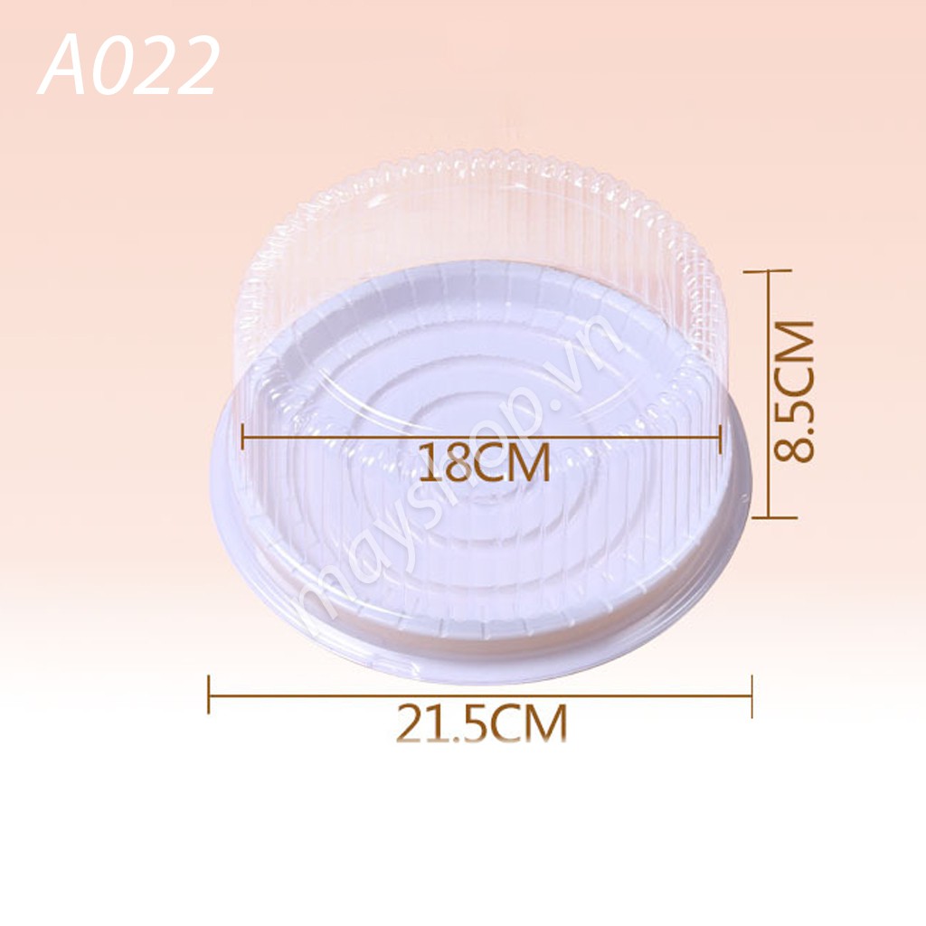 10 hộp đựng bánh Gato A016, A022, A024 nắp rời tròn trong, chất liệu nhựa cao cấp siêu bền đẹp