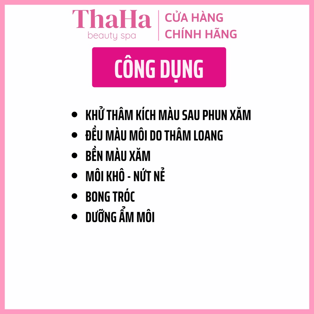 Dưỡng môi collagen 2 màu SEWI có gương soi và cọ, kích màu môi sau phun xăm, dưỡng môi loang, môi khô