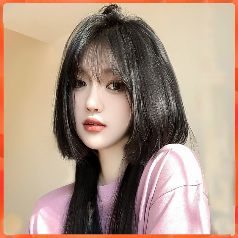 [TẶNG LƯỚI] Tóc giả nữ cả đầu thẳng dài mái hime - TG001