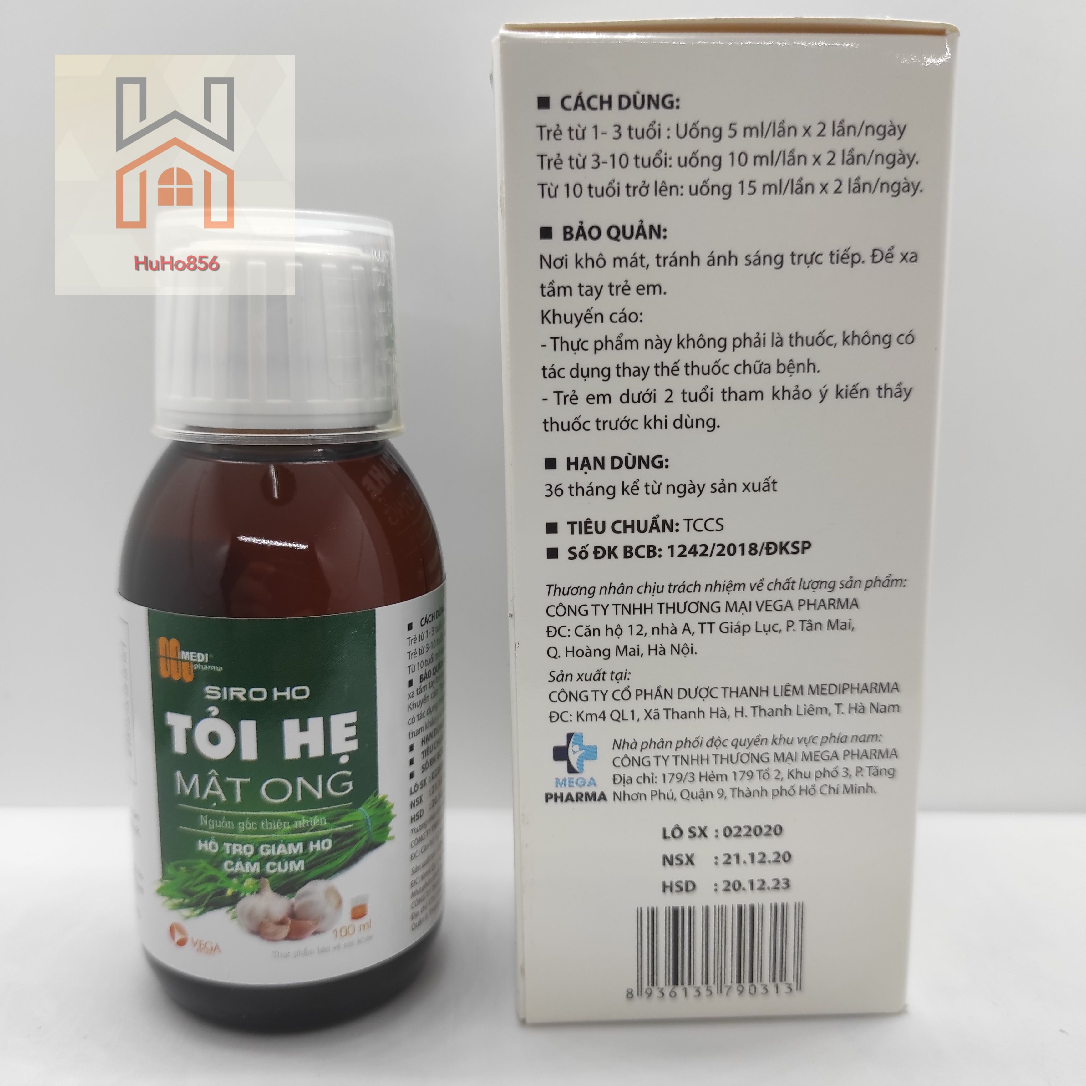 Siro Ho Tỏi Hẹ Mật Ong