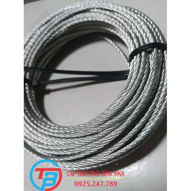 Dây cáp thép lụa mạ kẽm Ø [ 6mm ] dài 10 mét – 1000 mét