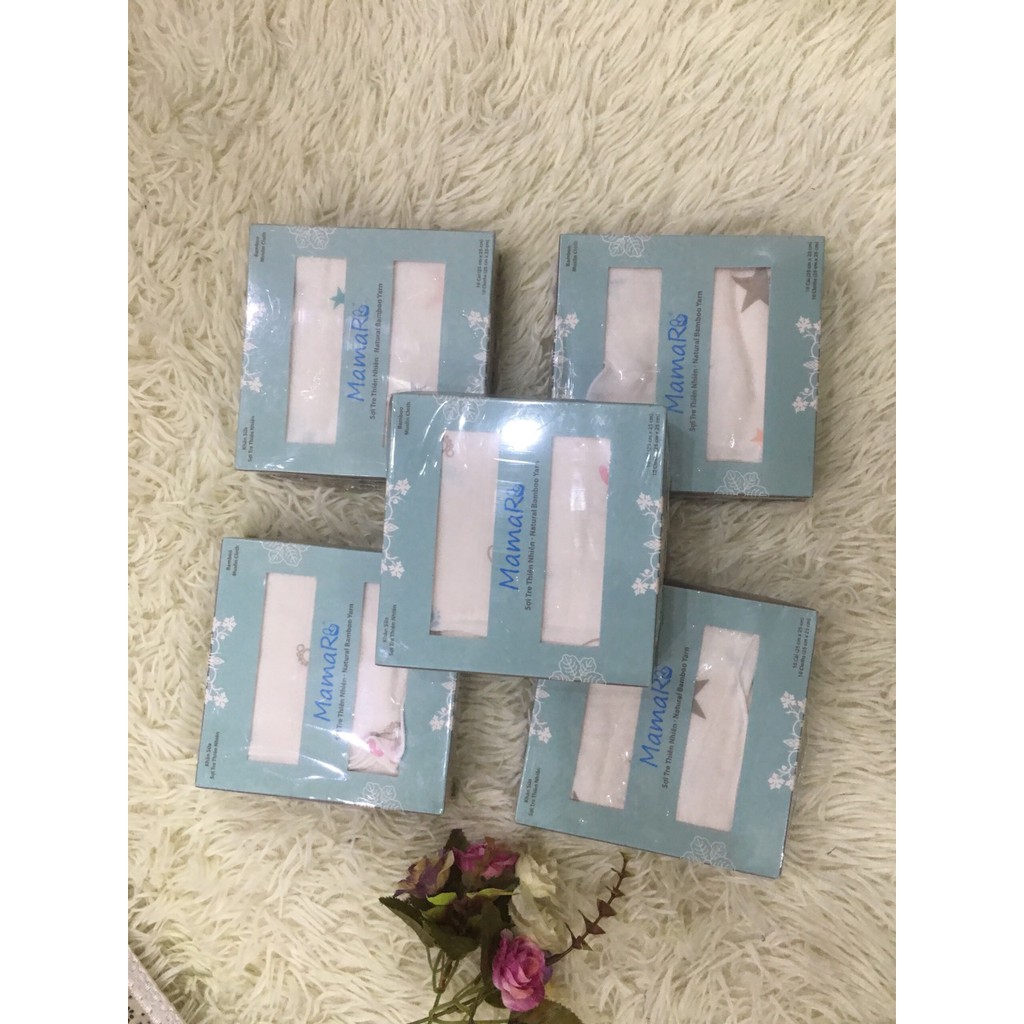 Sét 10 Khăn Sữa Sợi Tre Mamaru 25*25
