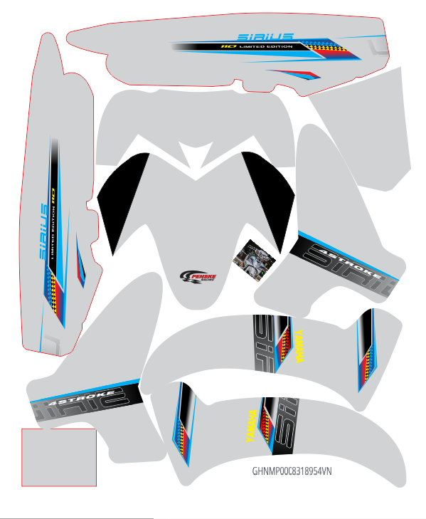 tem trùm xe sirius trắng bạc nano độ đẹp - Tem xe  sirius làm theo yêu cầu - tem xe sirius trắng bạc đẹp rẻ chất