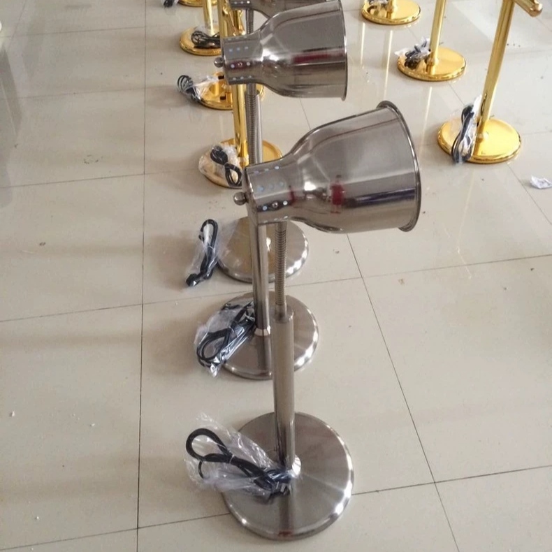 Stainless steel base buffet table dining lamp