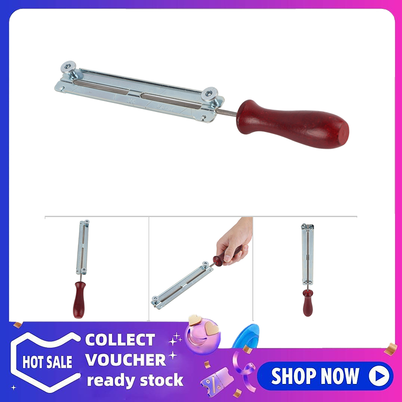 Steel Chainsaw Saw Chain File Filing Sharpening Kits with Wooden Holder Tools 4.8MM