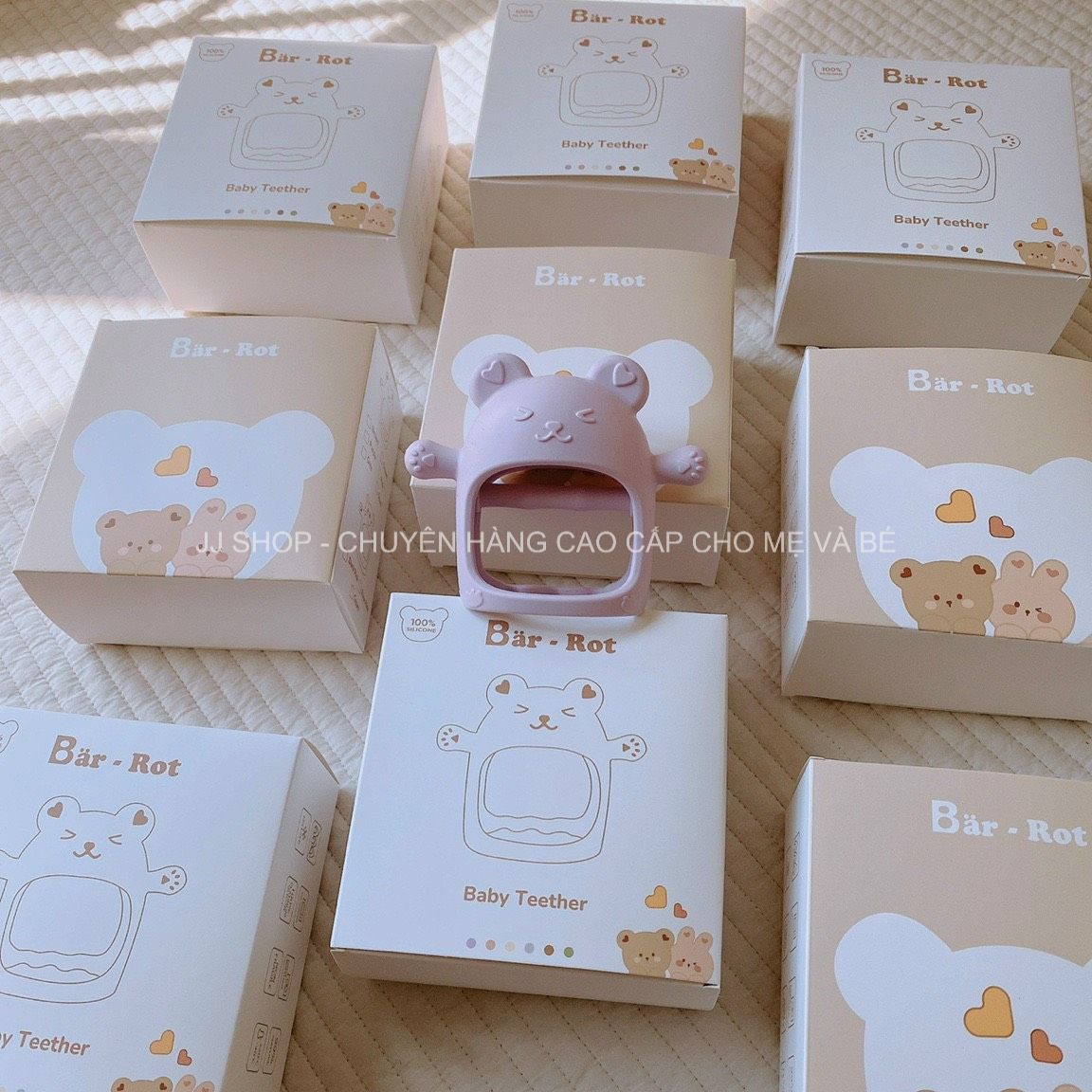 Gặm Nướu Eco Silicone BARROT Cho Bé < Kèm Hộp Đựng >
