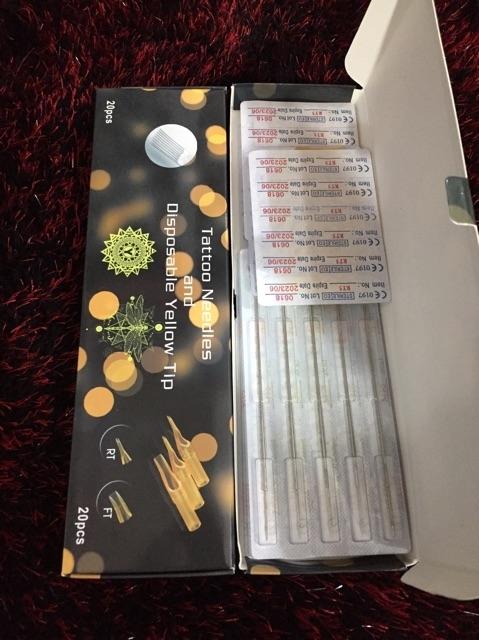Bộ kim xăm và Ngòi 15M1 đánh bóng ( 20 kim xăm + 20 Ngòi nhựa )
