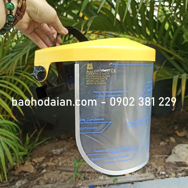 Mặt nạ nửa đầu kèm kính che mặt blue eagle k4+k25