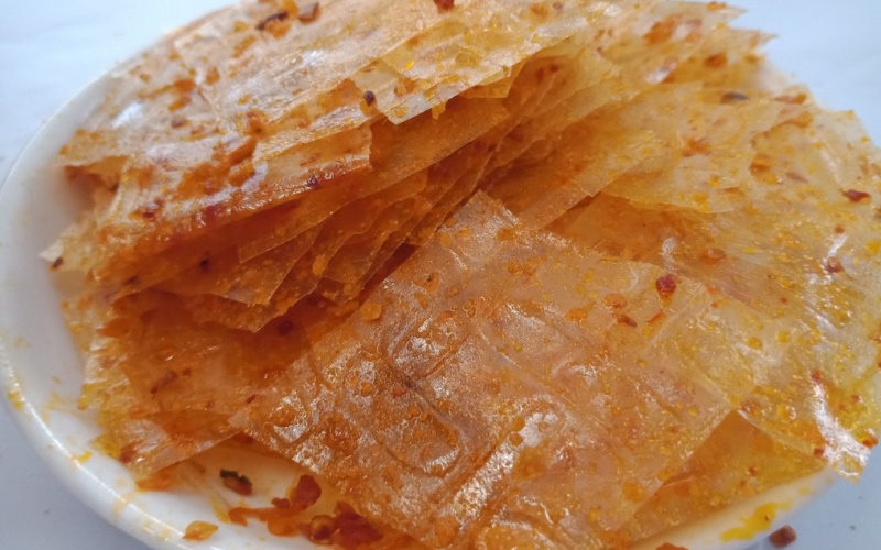 500g bánh tráng miếng vuông trộn sa tế tỏi hành phi tây ninh