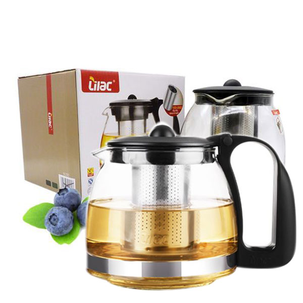 Bình trà lilac 900ml có lọc trà inox 304