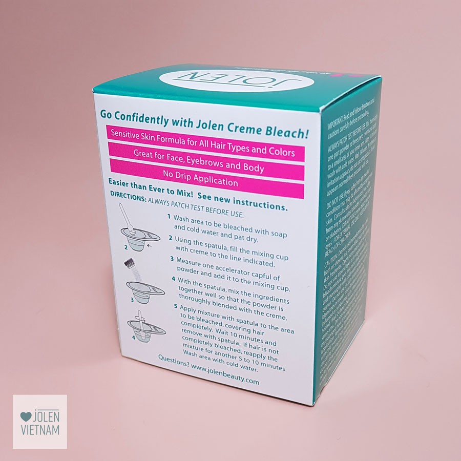 Kem Tẩy Màu Lông Jolen 42gr Sensitive cho da nhạy cảm - Nhập Mỹ (Kem Làm Nhạt Màu Lông/ Kem Nhuộm Lông Mày)
