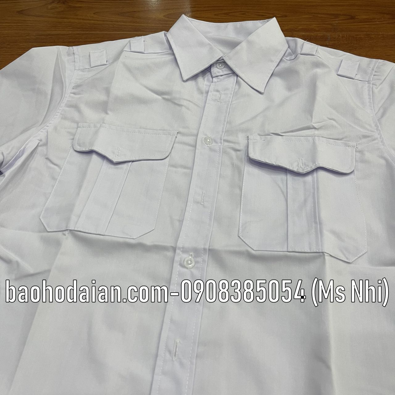 Áo bảo vệ lẻ màu trắng vải si dày dặn