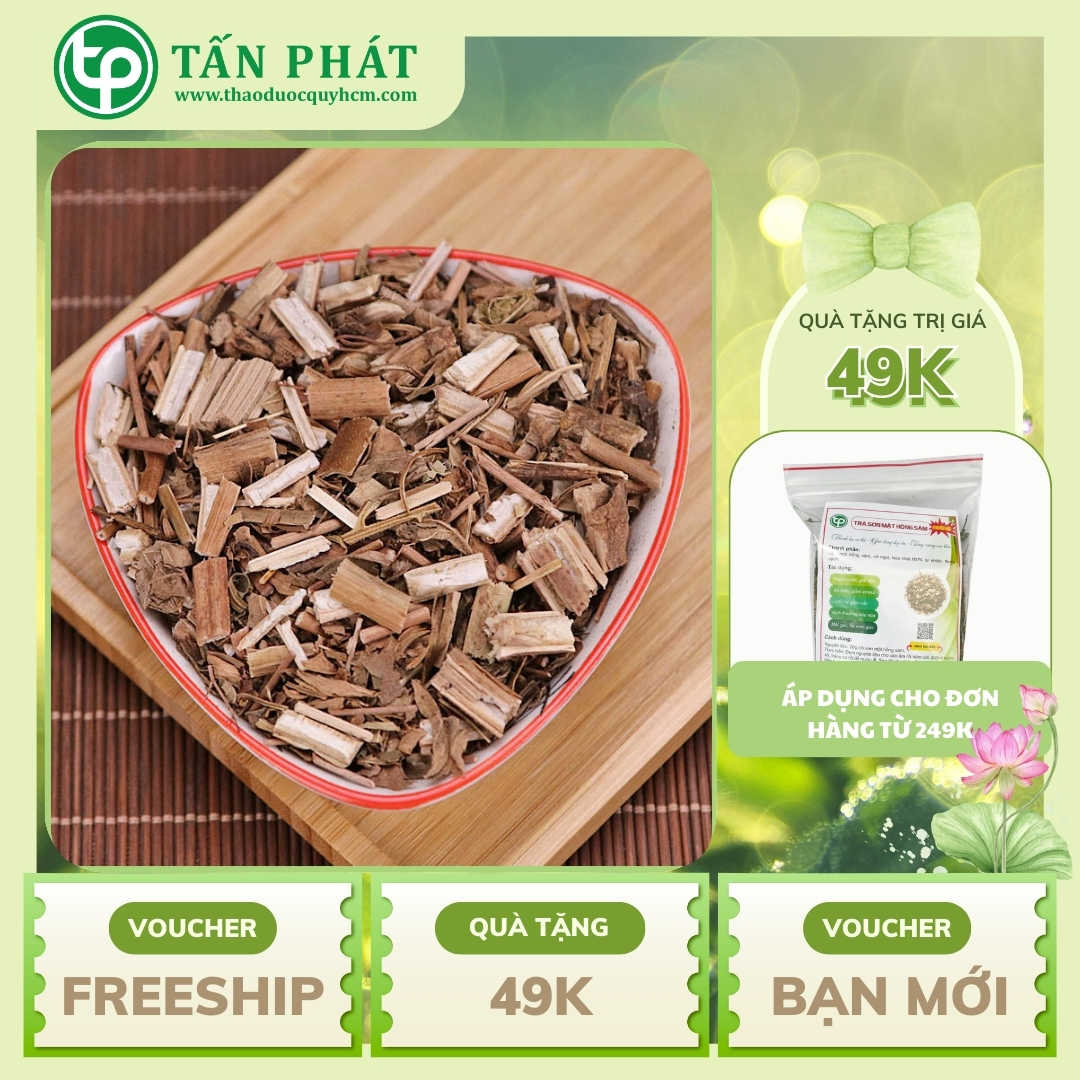 Hoắc hương khô 500g - Thảo Dược Tấn Phát - Hỗ trợ buồn nôn và đau bụng lạnh