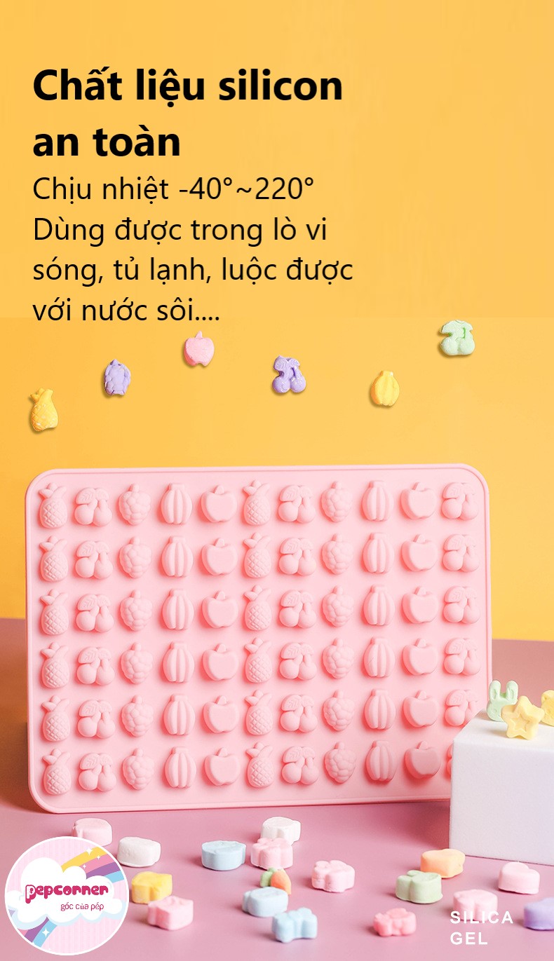 Khuôn silicon làm kẹo dẻo kẹo chip chip chocolate