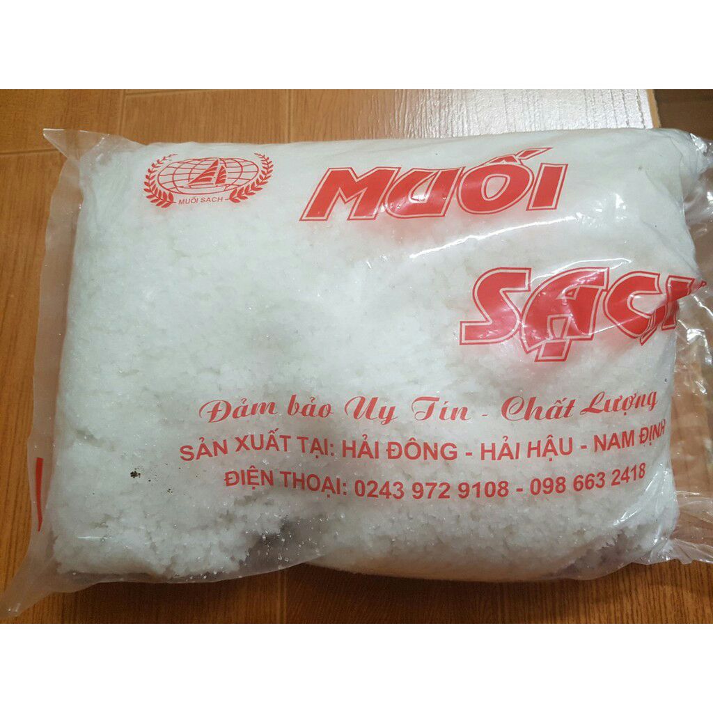 - Gói 1kg muối biển tự nhiên ,muối hột - muối hạt sach, muối hạt to