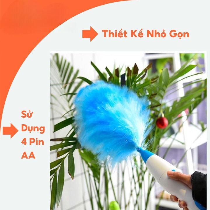 Chổi Quét Bụi Tĩch Điện Tự Động Xoay 360 Độ, Chổi Lau Bụi Spin DUSTER Thông Minh Đa Năng Chức Năng, Lau Đồ Gỗ, Bàn Thờ, Máy Tính, Ô tô Tiện Lợi, Chổi Lông Gà, Chổi Phất Trần, Dụng Cụ Vệ Sinh Lau Chùi Nhà Cửa  - Giadungbv247