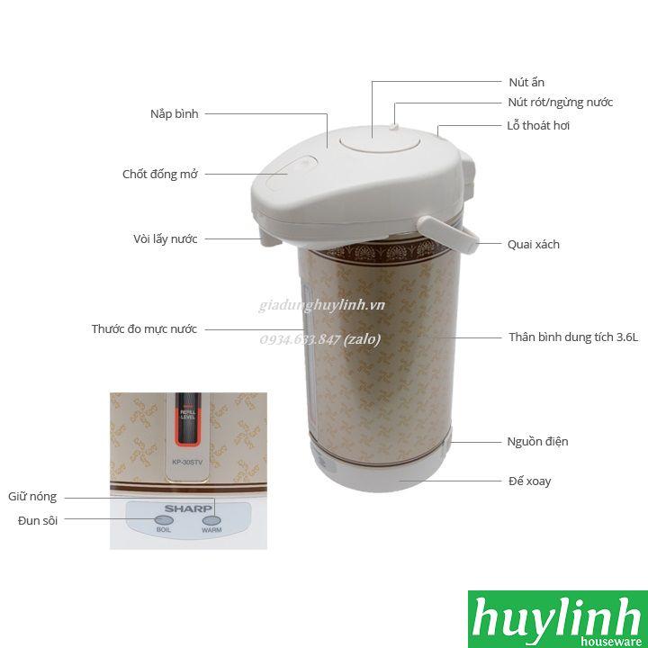 [HCM]Bình thủy điện Sharp KP-36SV - 3.6 lít - Thái Lan