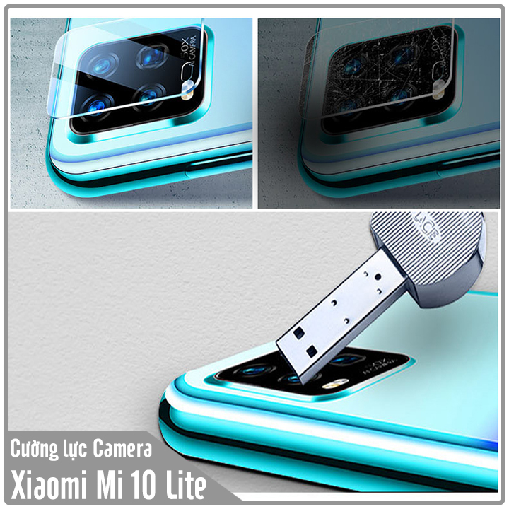 [MUA 1 TẶNG 1] Kính cường lực Camera Xiaomi Mi 10 Lite