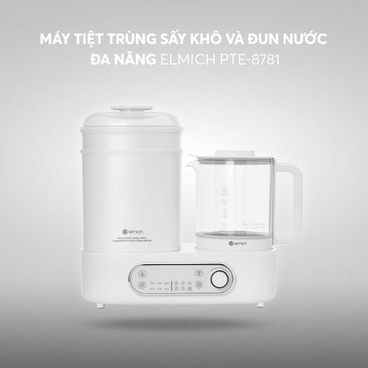 (Chỉ 25-29.10)Máy tiệt trùng sấy khô và đun nước đa năng Elmich Babycare PTE-8781 - Hình ảnh 2