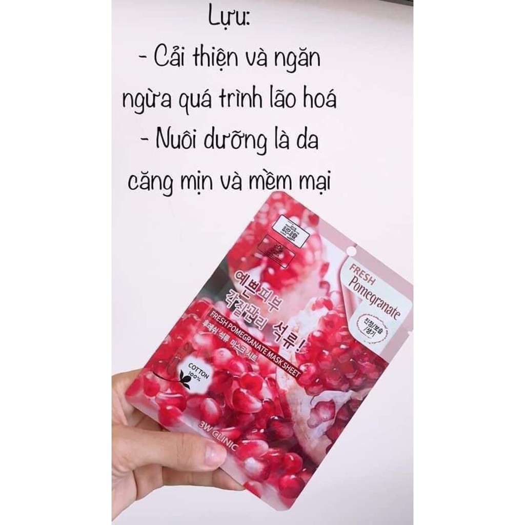 combo 10 miếng mặt nạ lựu 3w clinic