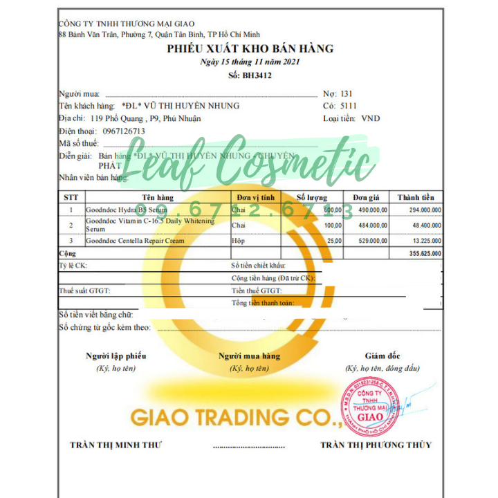 [ HÀNG CÔNG TY ] Serum Cấp Ẩm Phục Hồi Da B5 GOODNDOC