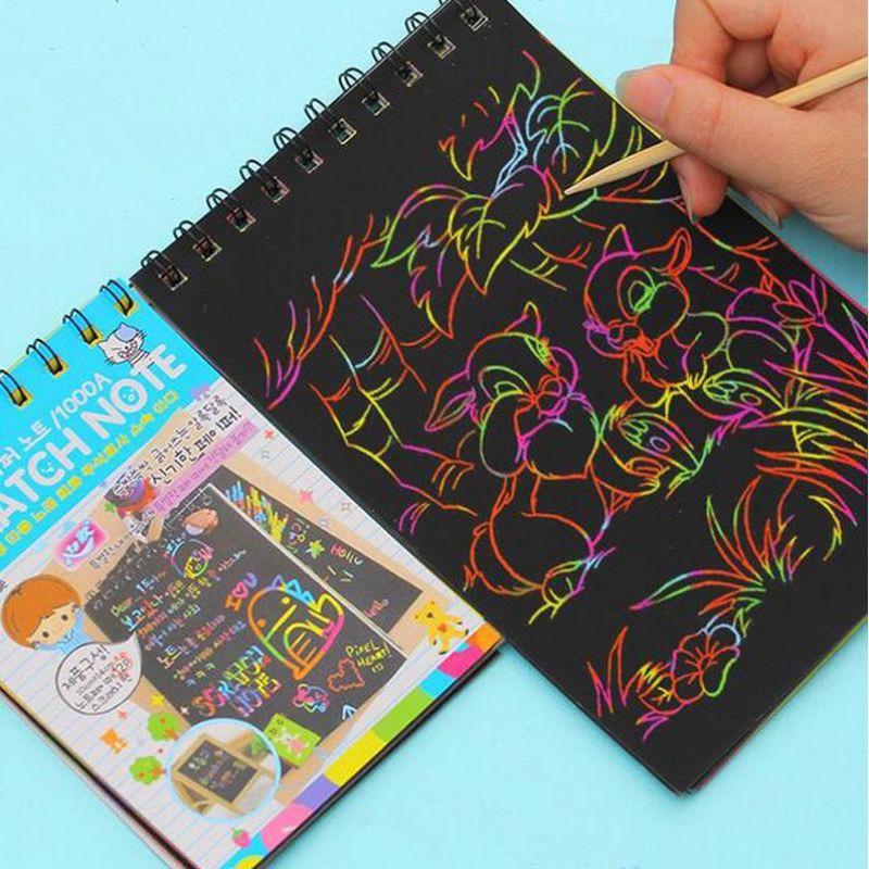 Sổ Scratch Note - Sổ Than Ma Thuật Cầu Vồng A6