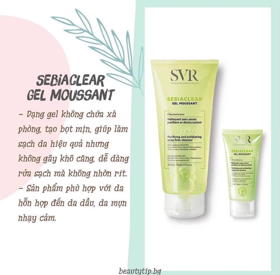 Gel rửa mặt SVR SEBIACLEAR Gel Moussant