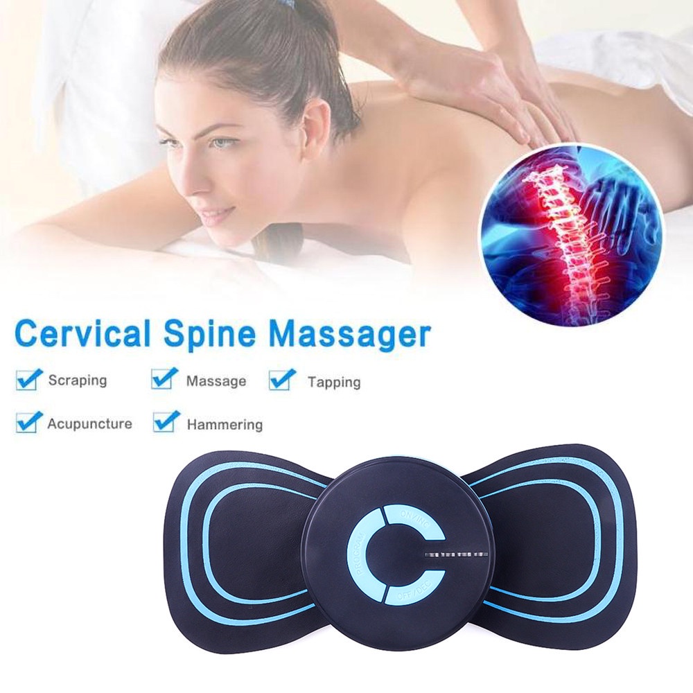 Đệm Massage Cổ Vai Gáy, Bắp Tay, Lưng Bằng Sung Điện Giảm Đau Nhức Hiệu Qủa - Miếng Dán Mat xa Toàn Thân 10 Chế Độ