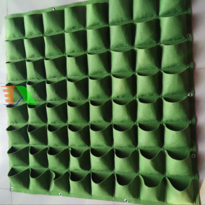 Planting bags wall hanging plant 64 cavity, bag garden wall decoration, planting bags flower, vegetable seeds, bonsai