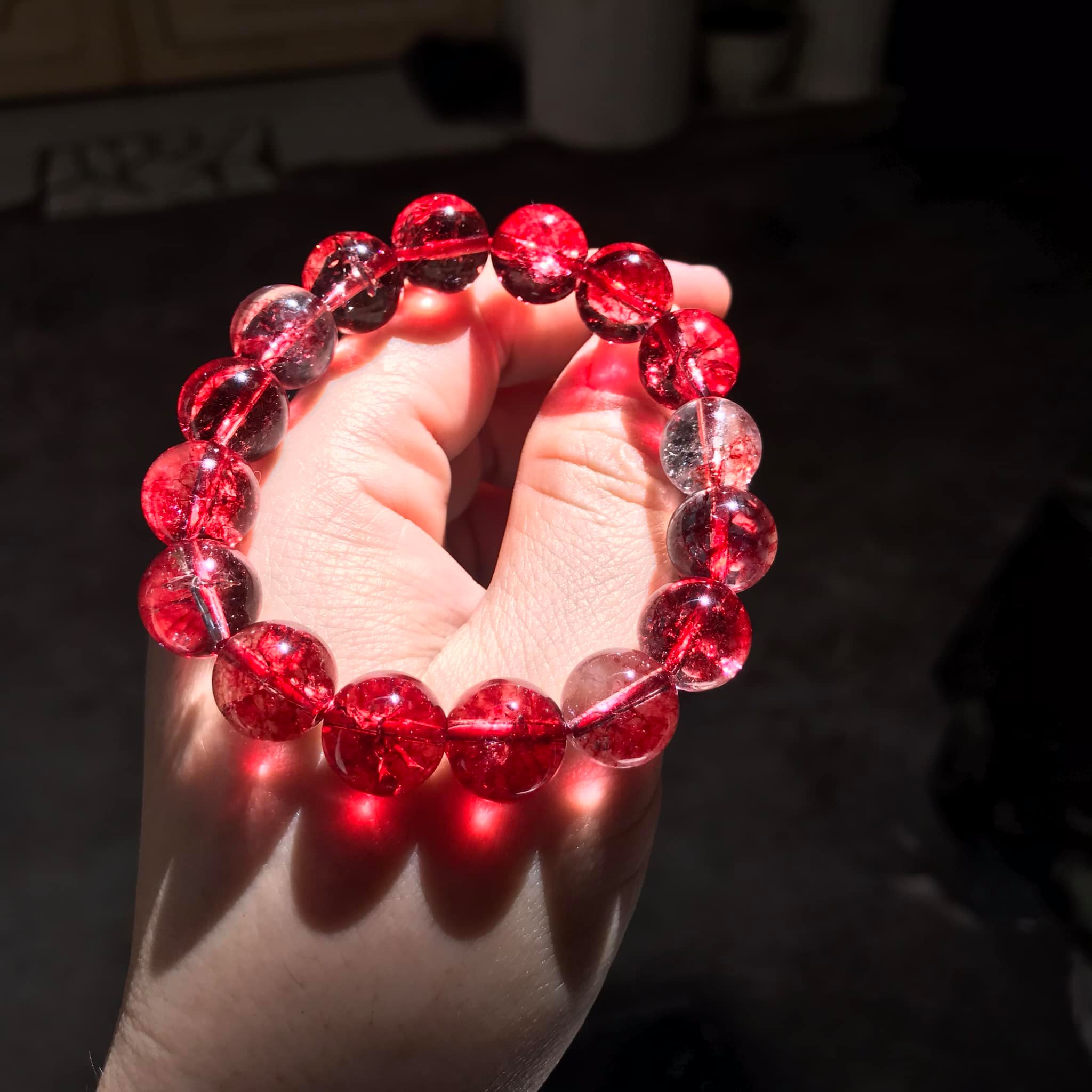 VÒNG TAY THẠCH ANH ƯU LINH ĐỎ tùy chọn size