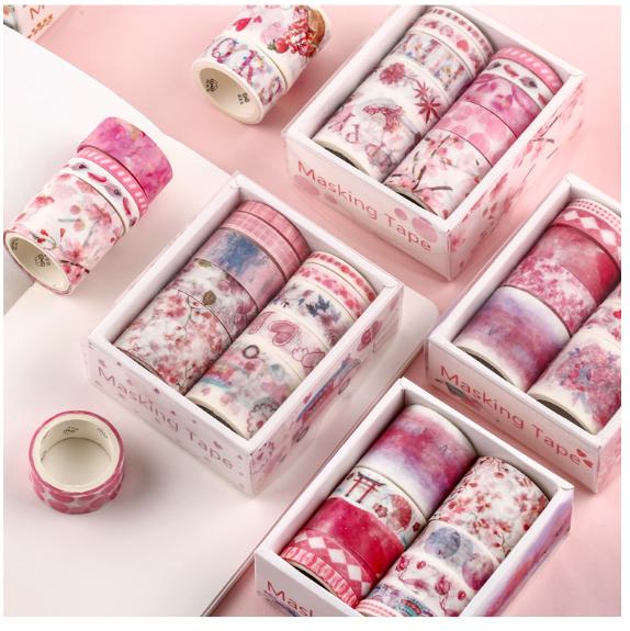 Combo hộp 10 cuộn washi tape