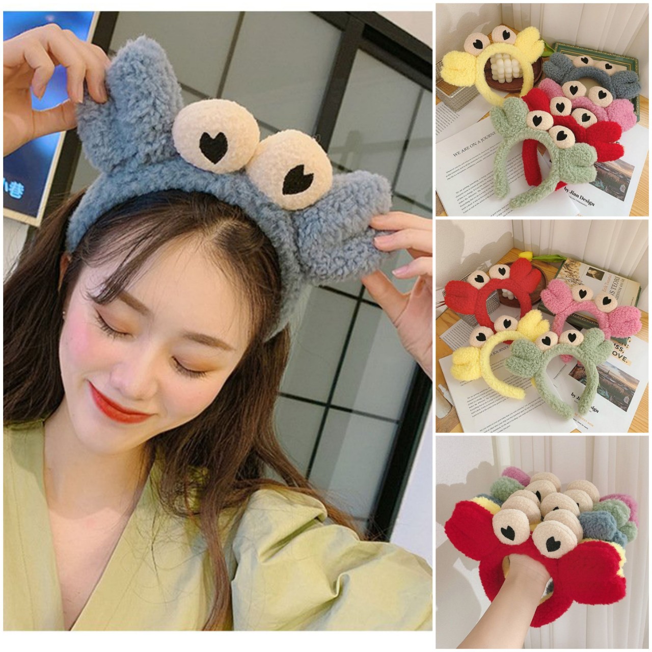Bờm cài tóc Chimi PK028, bờm cute cua mắt lồi, cá mập, cà rốt,