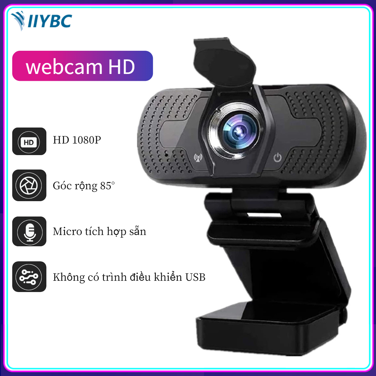 Computer webcam desktop PC with mic HD 1080p support school online via zoom Conference Call video with picture super sharp