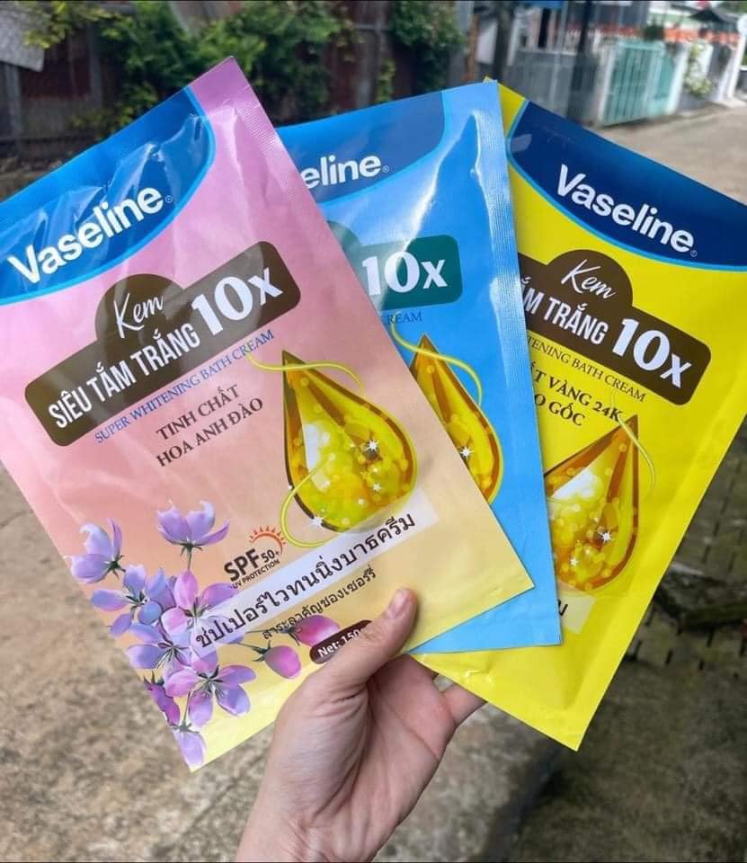 Siêu tắm trắng Vaseline 10x bao bật tone