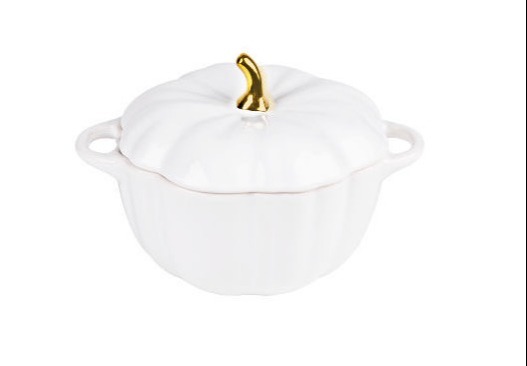 GIGA Essential Dễ thương bí ngô hấp trứng Bát hầm hộ gia đình có nắp Gốm Hai bên bát nhỏ nướng bát sáng tạo cho trẻ em