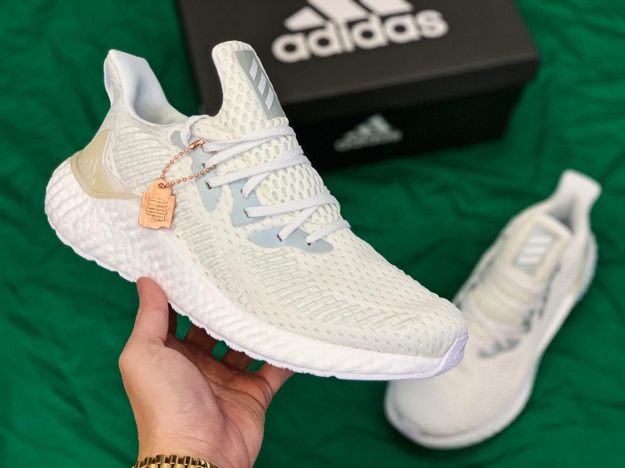 [HCM]Giày nam Alpha Boost mới nhẹ bền êm thời trang thể thao (trắng xám)