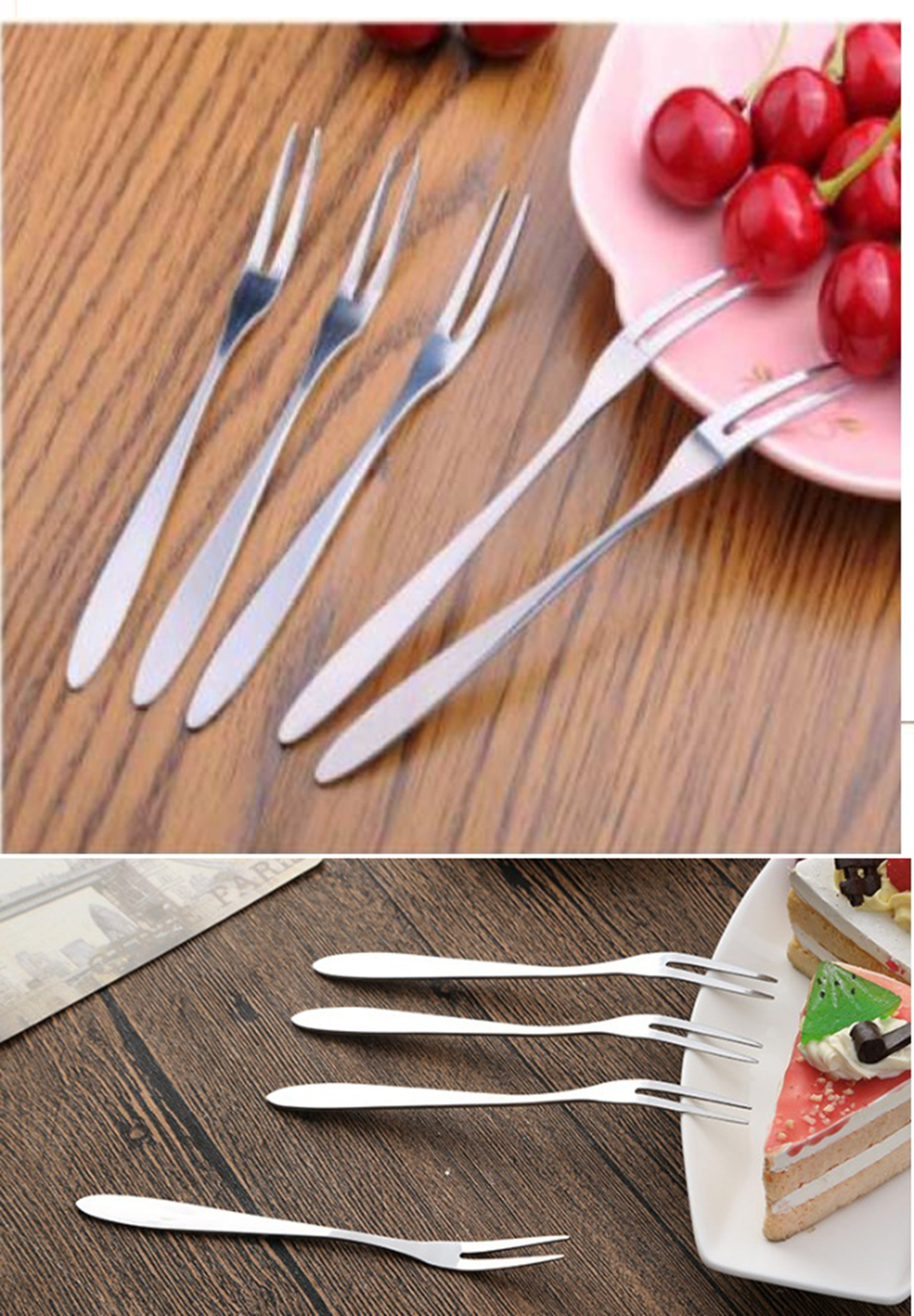 [HCM][Combo 5]Dĩa ăn trái cây INox B039
