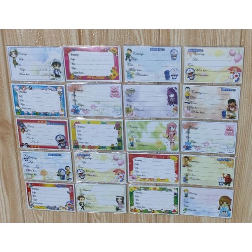 Combo 500 nhãn vở hoạt hình cho bé