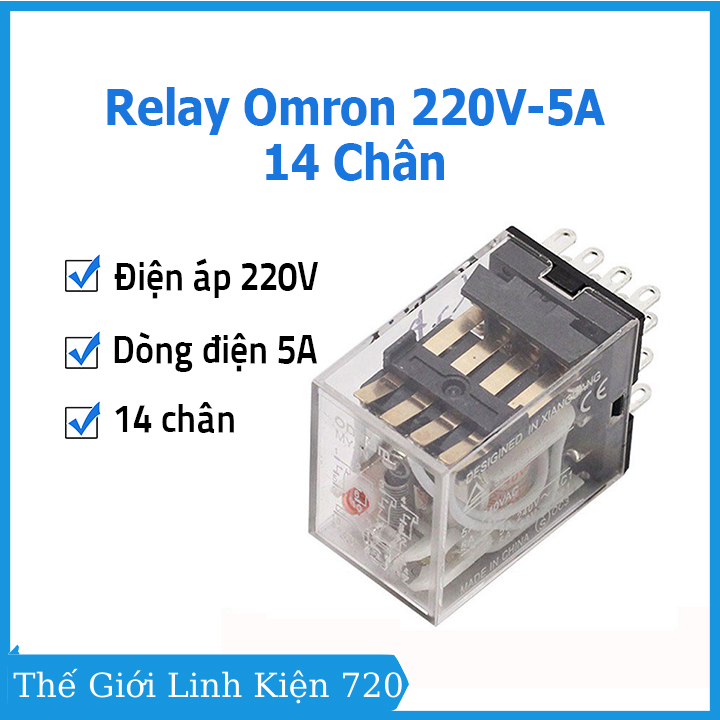 Relay omron 220v-5a 14 chân