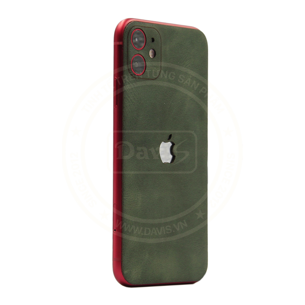 Dán da điện thoại0 iPhone 11 làm từ da bò thật cao cấp, sang trọng nhiều hữu ích - Chính hãng Davis.