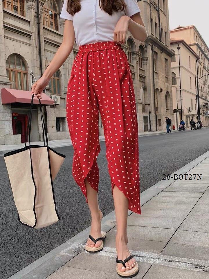 Bot27n-quần nữ chấm bi ống đăp chéo s-6xl