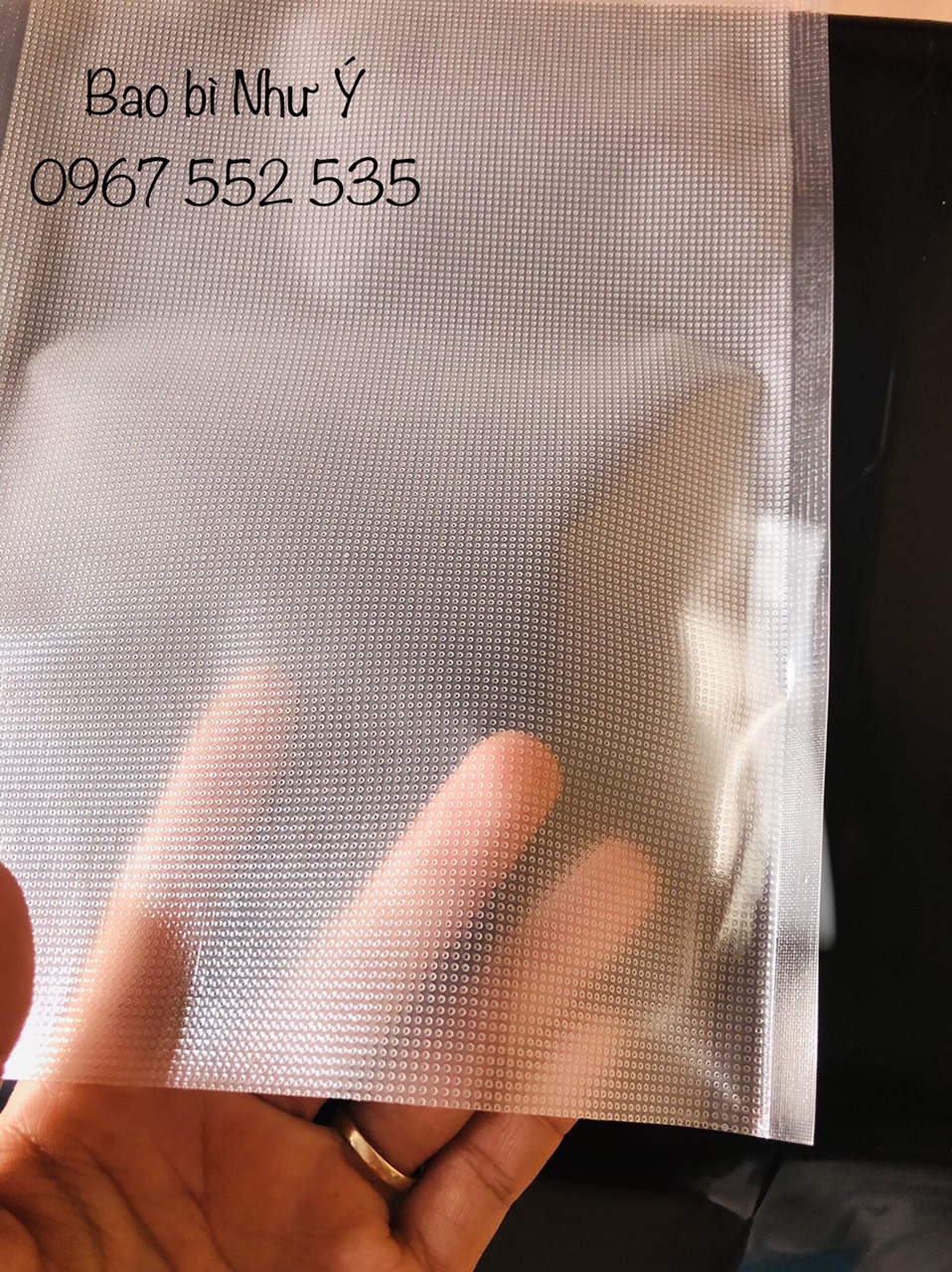 [Combo 100 túi] PA hút chân không 1 mặt nhám, dùng bảo quản thực phẩm (full size)