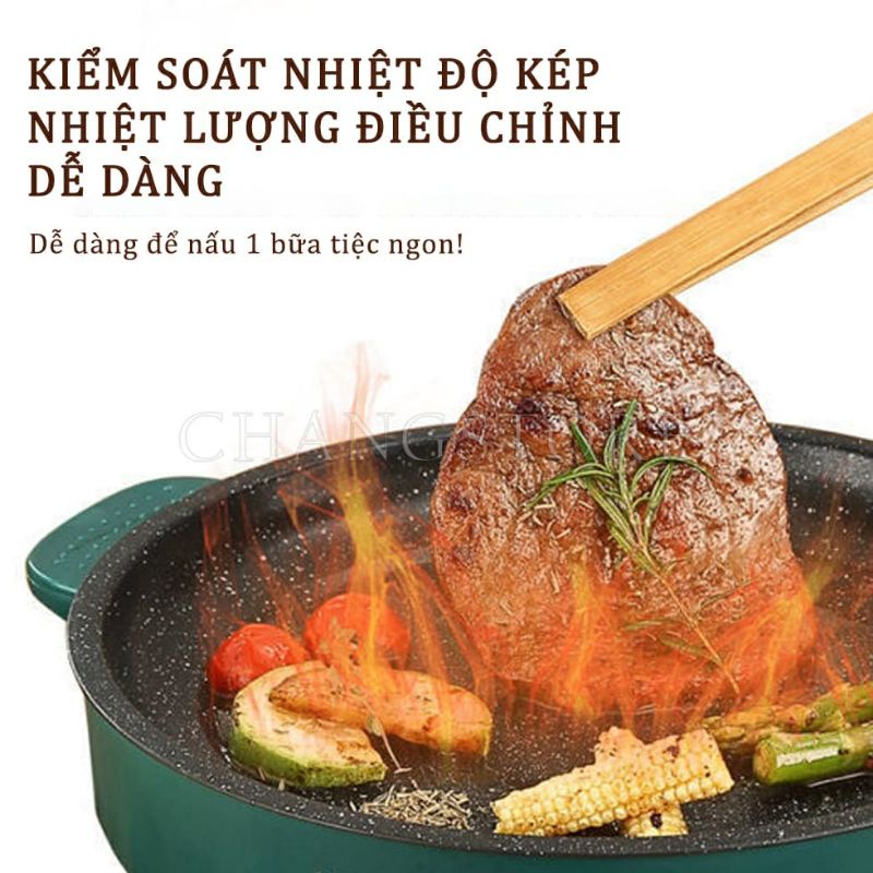 CHẢO NƯỚNG ĐIỆN ĐA NĂNG MINI SIZE 26 CM - CHẢO DIỆN CHỐNG DÍNH - TIỆN CHO NHỮNG BỮA ĂN NGON