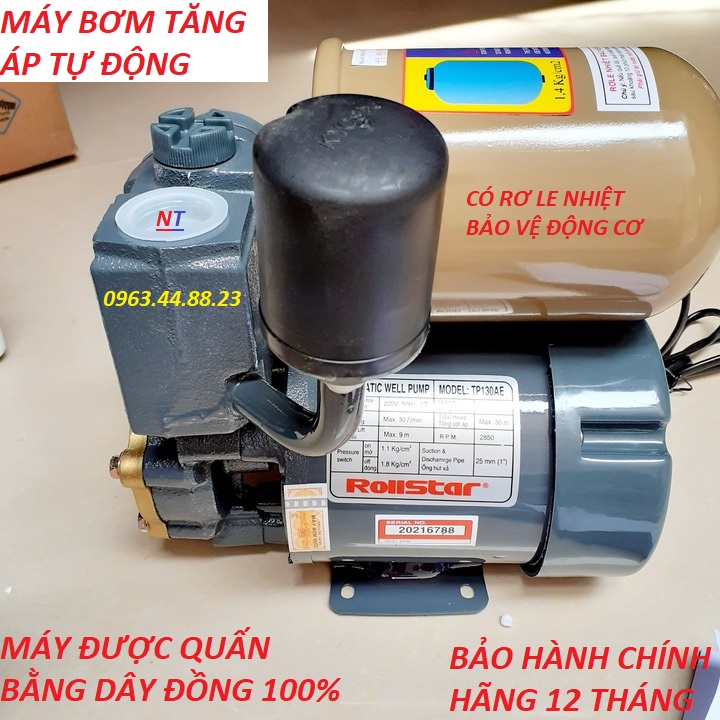 Máy Bơm Nước Tăng Áp Tự Động TP130AE-BH 12 Tháng | máy bơm tăng áp | bơm tăng áp